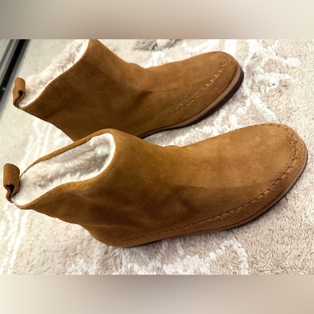 Steve Madden Leather Tommy Moc Boots in original box
